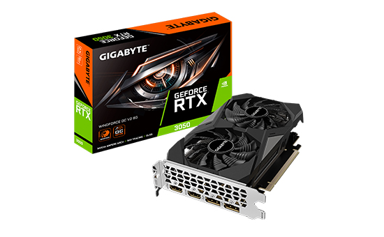 Видеокарта Gigabyte RTX 3050 WINDFORCE OC V2 6Gb GDDR6